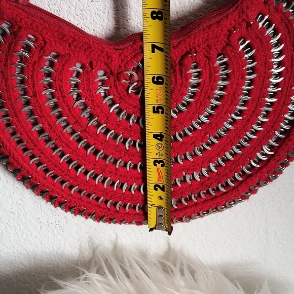 Handmade bag with crochet weaving technique.   New - Picture 10 of 11